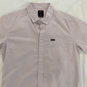 RVCA Men's Casual Lavender Button Down Shirt